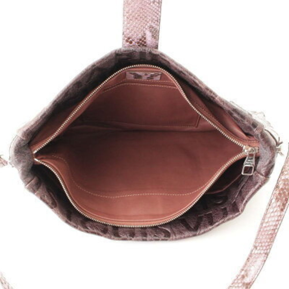 Louis Vuitton Lutece Python Logo Shoulder Bag Bro… - image 6